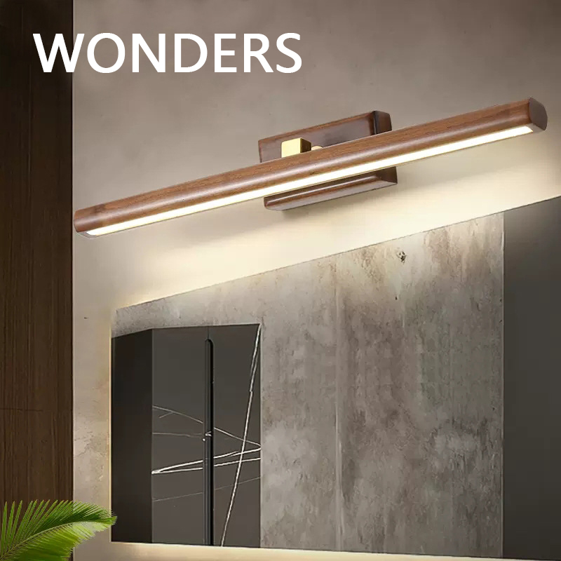 Smart Home Retrofit - Lampu dinding meja rias kayu Modern,