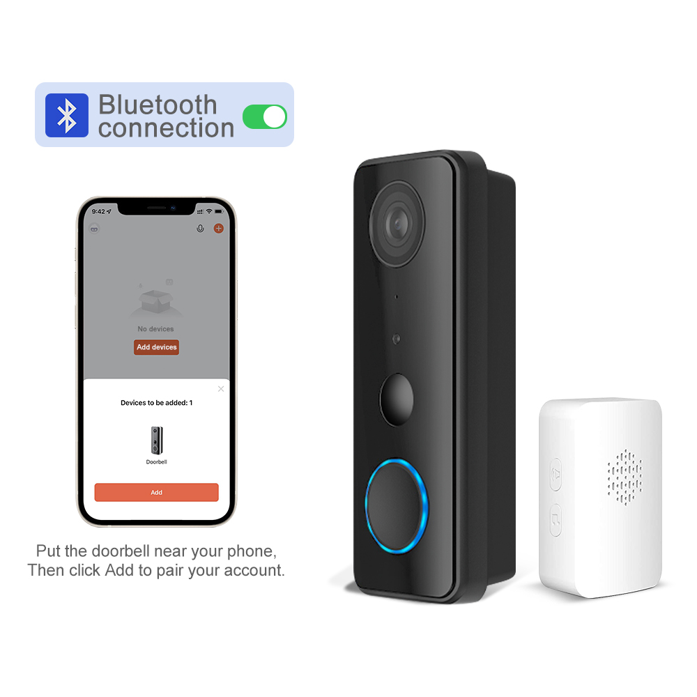 Wifi Doorbell Camera - 2MP 1080P Tuya APP Bluetooth Konsumsi