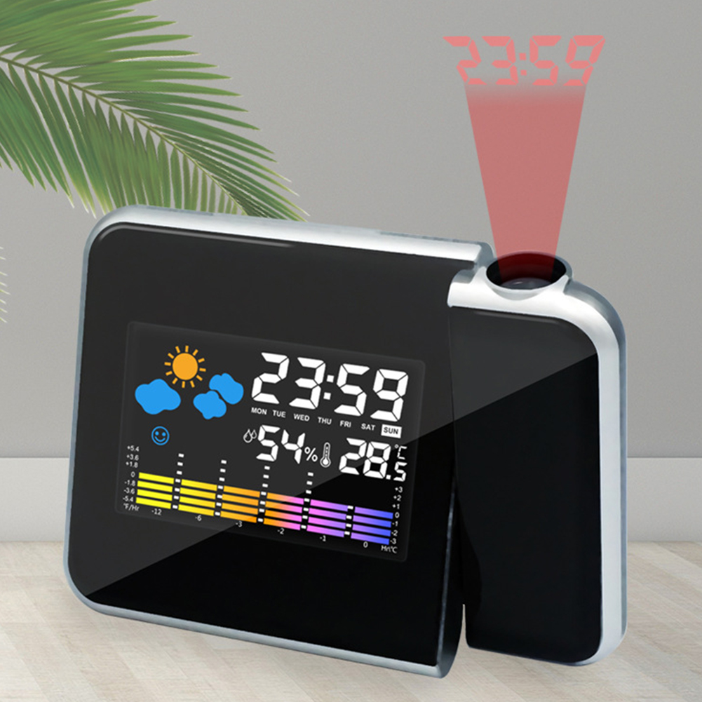 Smart Home Living Room - Jam Alarm cerdas proyektor LED Digital,