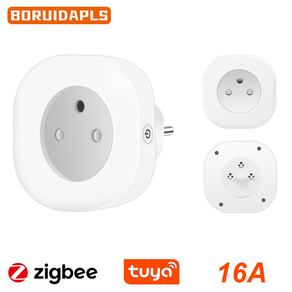 Smart Home Living Room - BORUIDAPLS Tuya Zigbee Smart Socket EU/FR/Israel/Brazil/Swiss