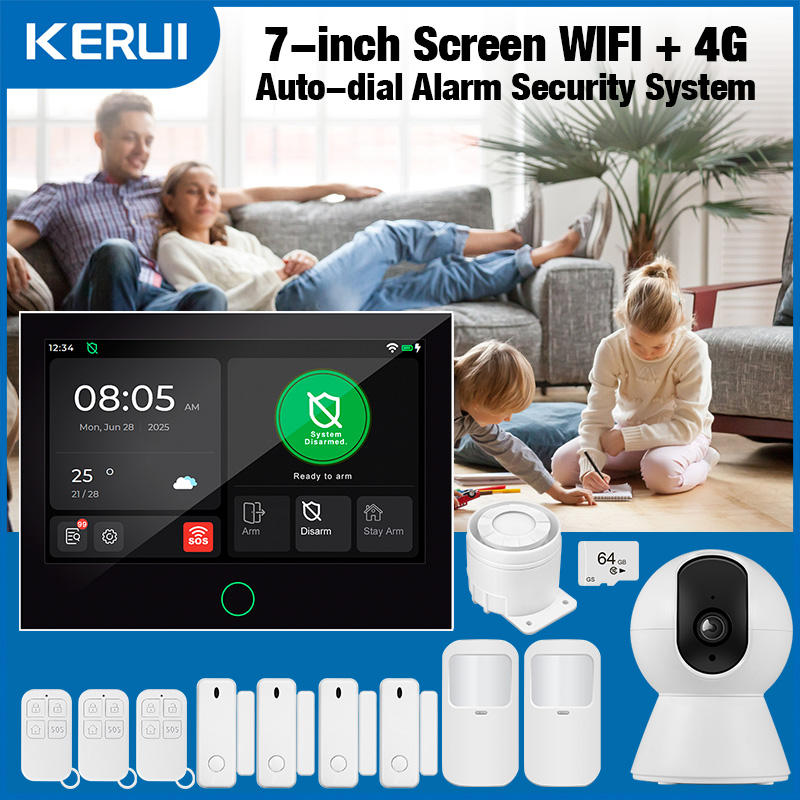 Smart Home Ecosystems - KERUI Alarm Rumah Nirkabel 4G +