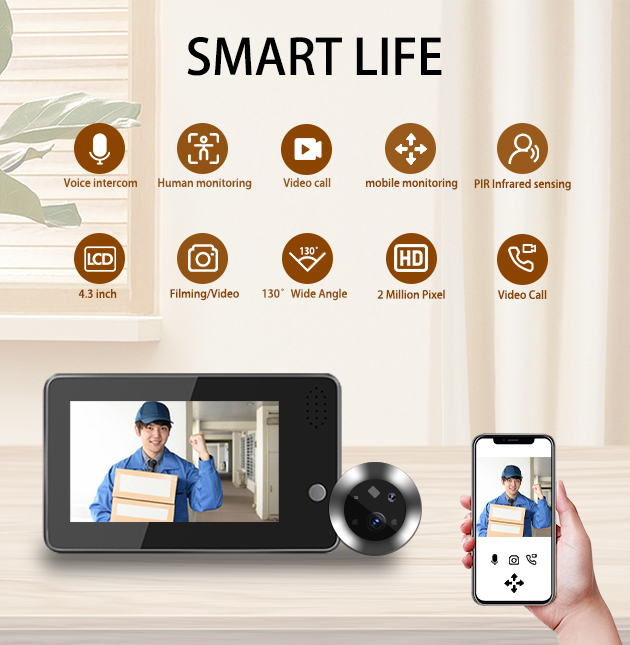 Wifi Doorbell Camera - Bel Pintu WiFi Tuya Smartlife 4.3