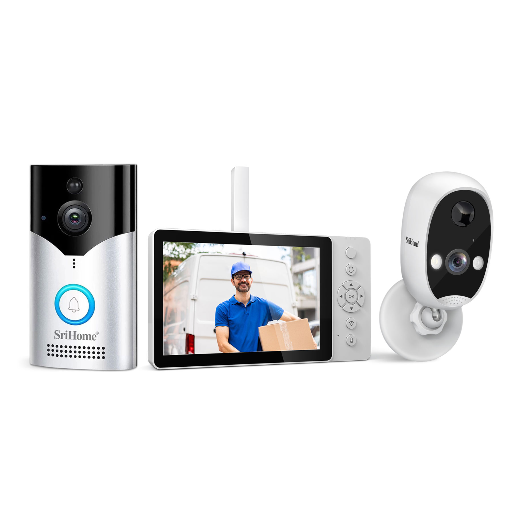 Wifi Doorbell Camera - Srihome SH054+DH008 4MP 1400P Konsumsi Daya