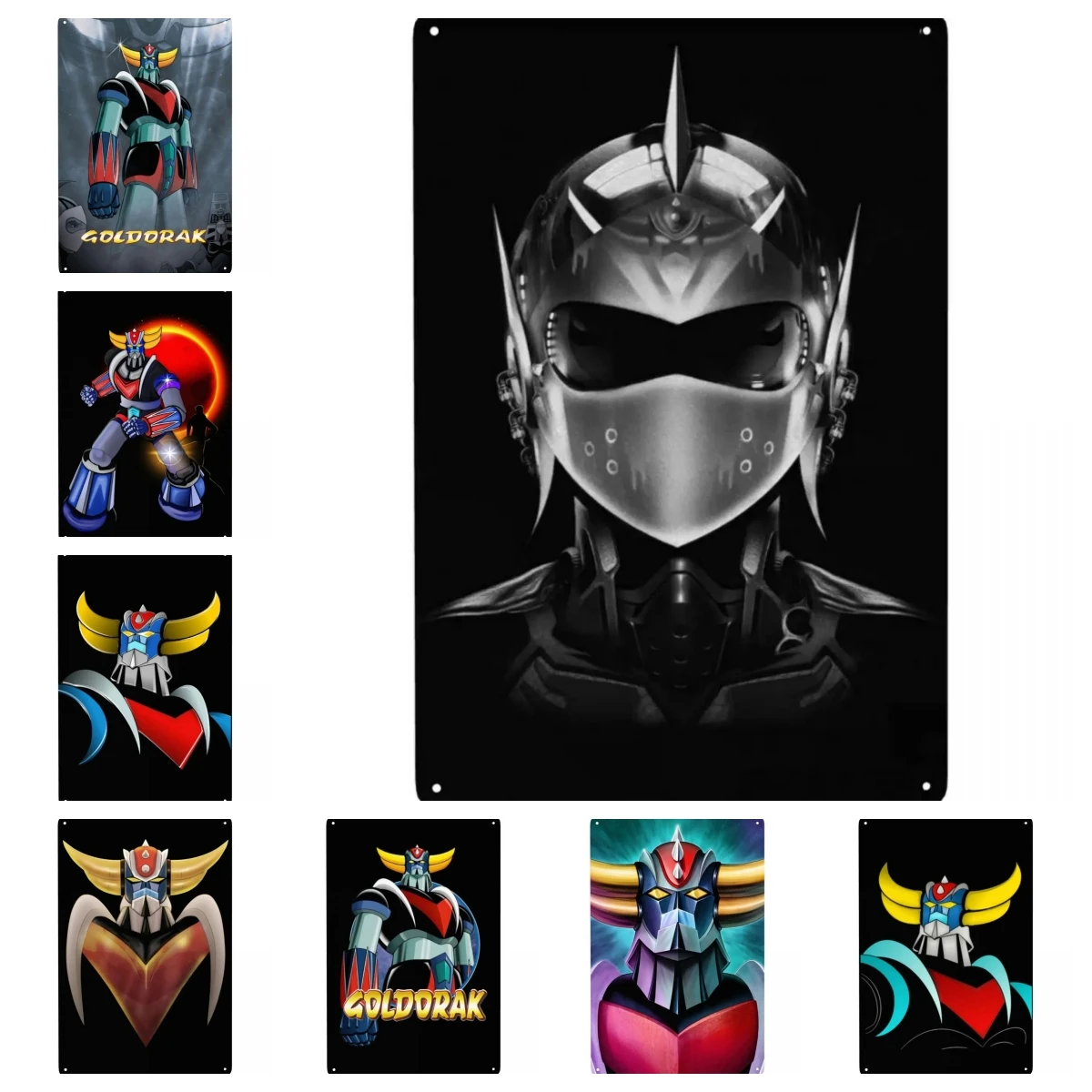 Smart Home Icon - Vintage Goldorak Grendizer tanda timah logam
