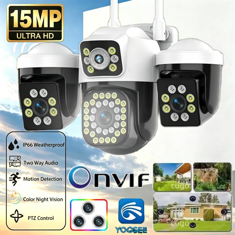 Smart Home Kamera - Kamera Keamanan Luar Ruangan PTZ 15MP