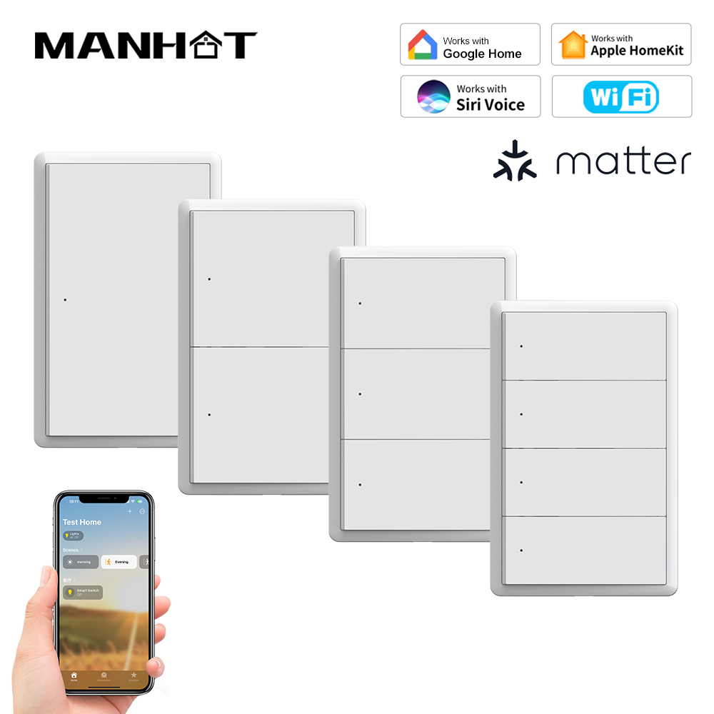Smart Home Internet - MANHOT Homekit WiFi Smart Switch Tanpa