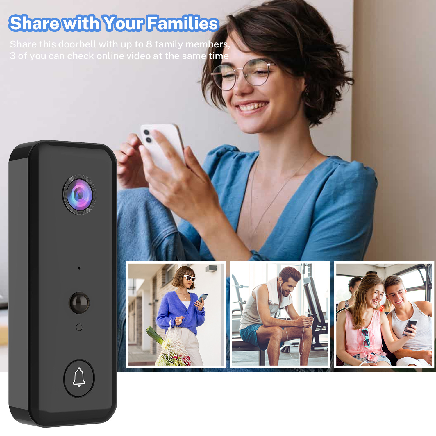 720P Aiwit APP Penyimpanan Clo - Wifi Doorbell Camera ulasan dan harga