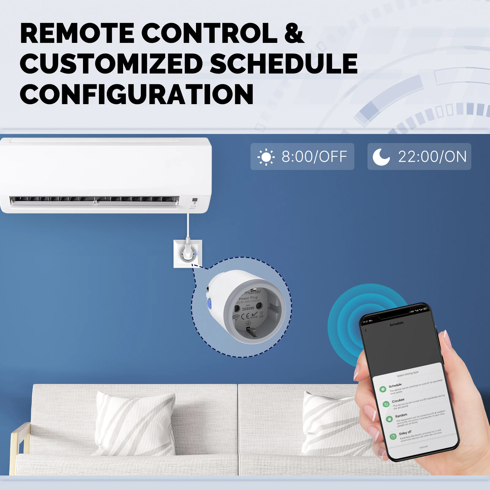 MOES Smart EU/US/UK Plug masal - Smart Home Living Room ulasan dan harga