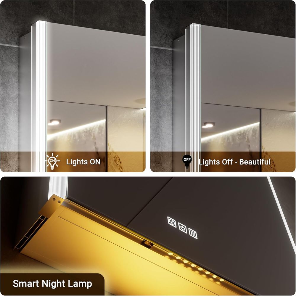 Cermin Kabinet Obat Berlampu 2 - Smart Home Living Room ulasan dan harga