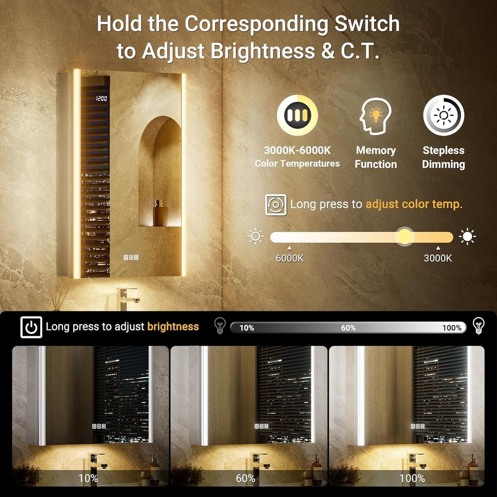 Cermin Kabinet Obat Berlampu 2 - Smart Home Living Room ulasan dan harga
