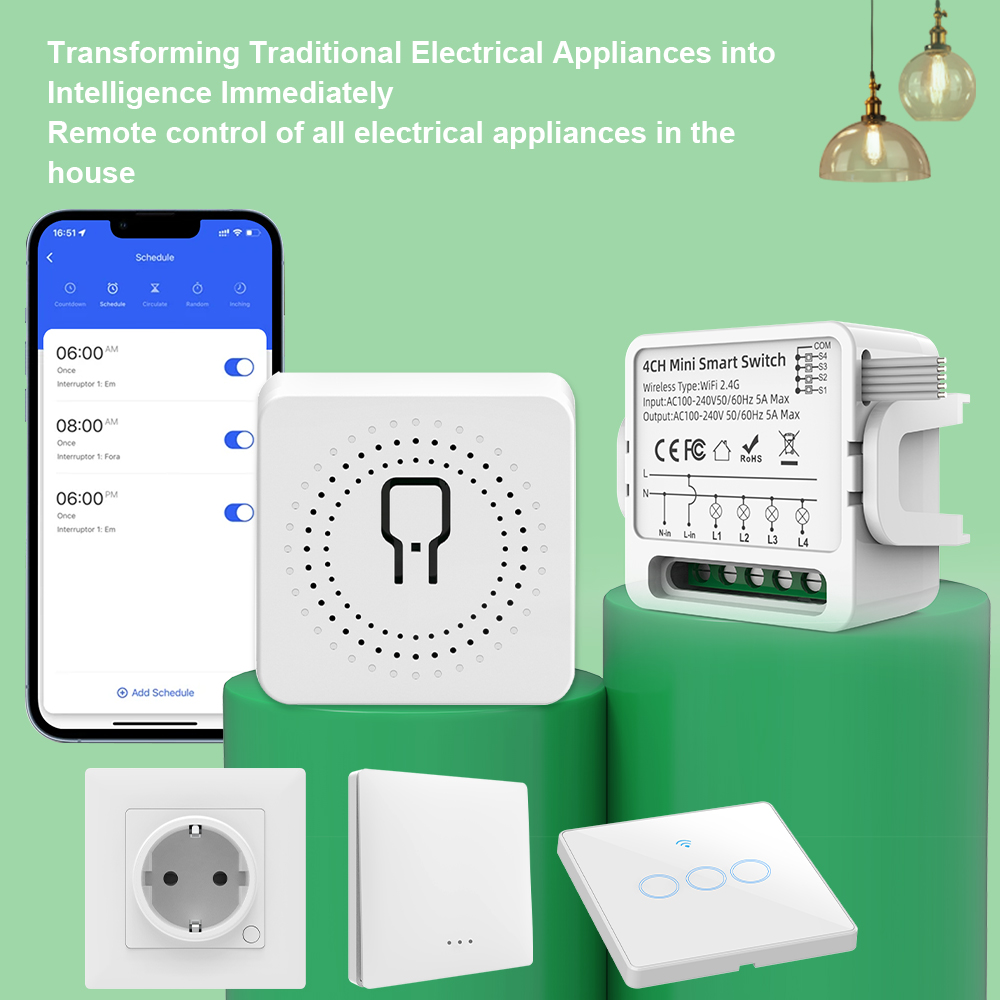Tuya WiFi Smart Switch 1/2/3/4 - Smart Home Internet ulasan dan harga