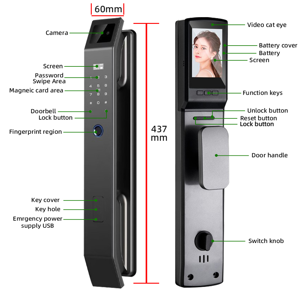 RAYKUBE DF14 Tuya WiFi Kunci S - Wifi Doorbell Camera ulasan dan harga