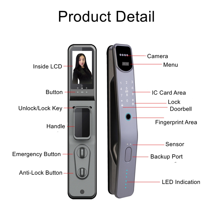 Tuya kunci pintu pintar sidik  - Wifi Doorbell Camera ulasan dan harga