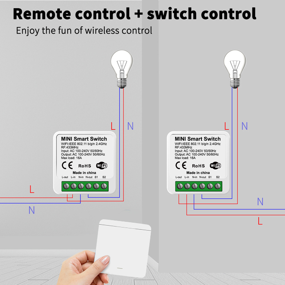 Sakelar Lampu Pintar WiFi Tuya - Smart Home Internet ulasan dan harga