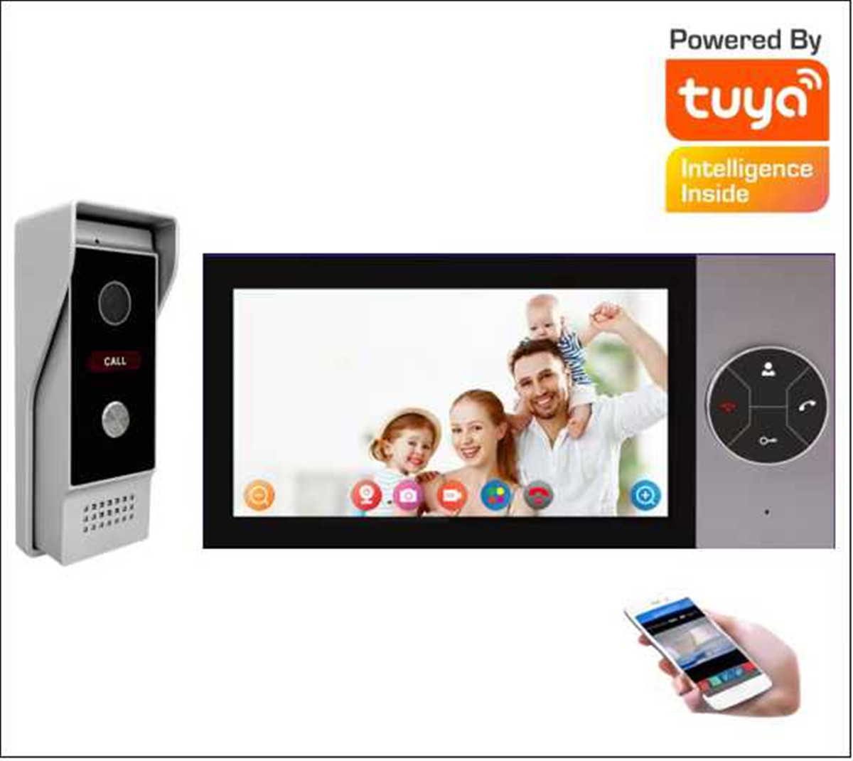 Layar IPS 7 Inci 2MP Tuya APP  - Wifi Doorbell Camera ulasan dan harga