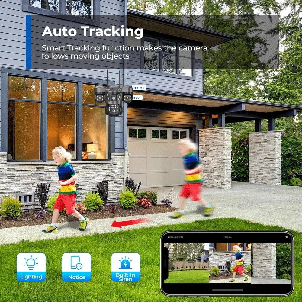 Kamera IP WIFI 15MP 8K Tiga La - Smart Home Kamera ulasan dan harga
