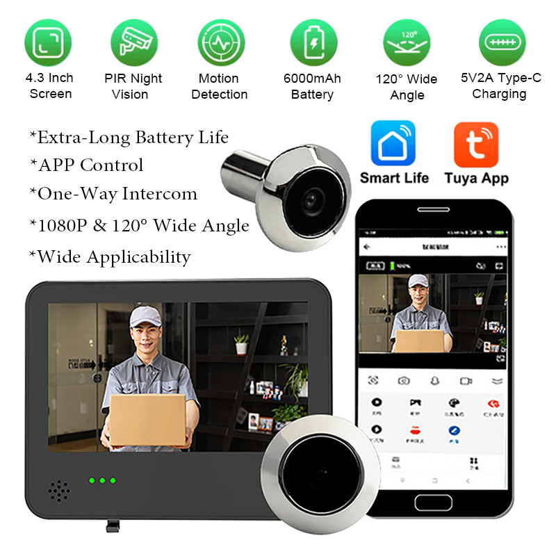 Kamera Pintu Video WIFI Tuya S - Wifi Doorbell Camera ulasan dan harga