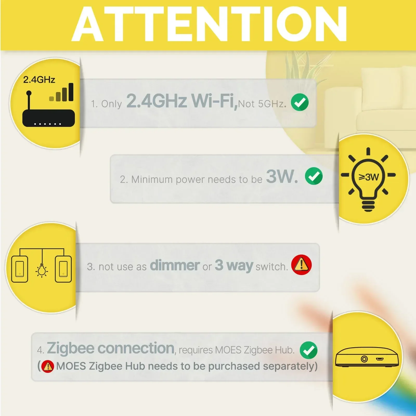 MOES Tuya ZigBee US Smart Ligh - Smart Home Internet ulasan dan harga