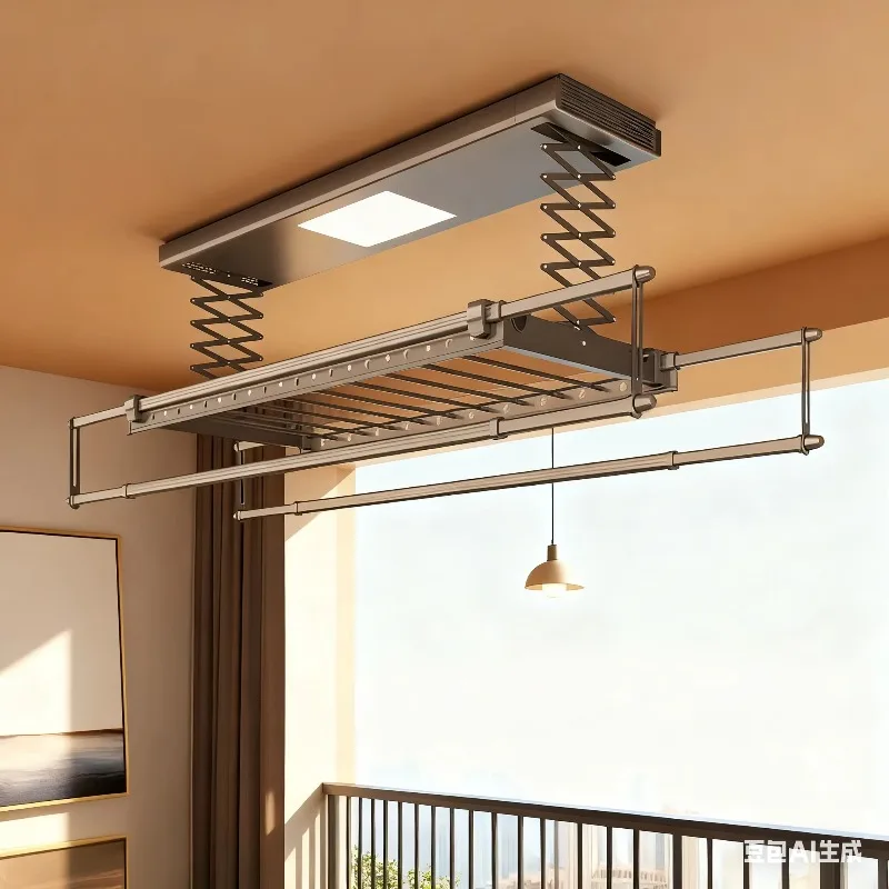 Gantungan pakaian elektrik bar - Smart Home Laundry ulasan dan harga