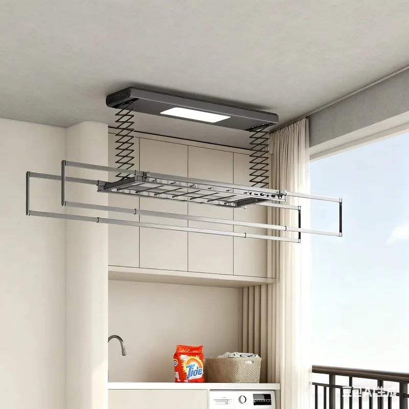 Gantungan pakaian elektrik bar - Smart Home Laundry ulasan dan harga