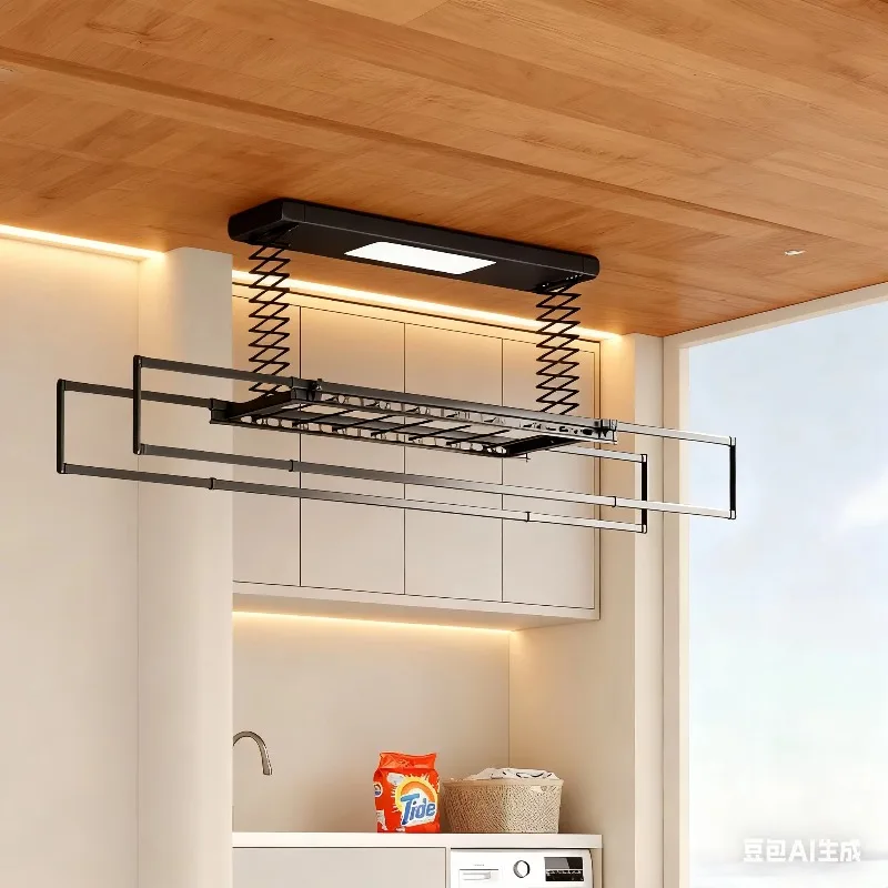 Gantungan pakaian elektrik bar - Smart Home Laundry ulasan dan harga